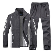 Load image into Gallery viewer, New Men&#39;s Set Spring Autumn Men Sportswear 2 Piece Set Sporting Suit Jacket+Pant Sweatsuit Men Clothing Tracksuit Set Outwear
