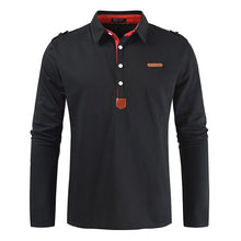 Load image into Gallery viewer, New Brand Men&#39;s Solid Long Sleeve Polo Shirt Men Autumn Full Sleeve Warm Shirts Casual Pocket Tops Plus Size Turn-down Collar