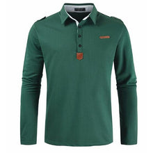 Load image into Gallery viewer, New Brand Men&#39;s Solid Long Sleeve Polo Shirt Men Autumn Full Sleeve Warm Shirts Casual Pocket Tops Plus Size Turn-down Collar