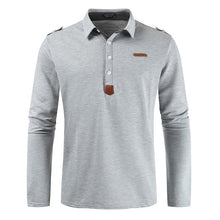Load image into Gallery viewer, New Brand Men&#39;s Solid Long Sleeve Polo Shirt Men Autumn Full Sleeve Warm Shirts Casual Pocket Tops Plus Size Turn-down Collar