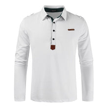 Load image into Gallery viewer, New Brand Men&#39;s Solid Long Sleeve Polo Shirt Men Autumn Full Sleeve Warm Shirts Casual Pocket Tops Plus Size Turn-down Collar